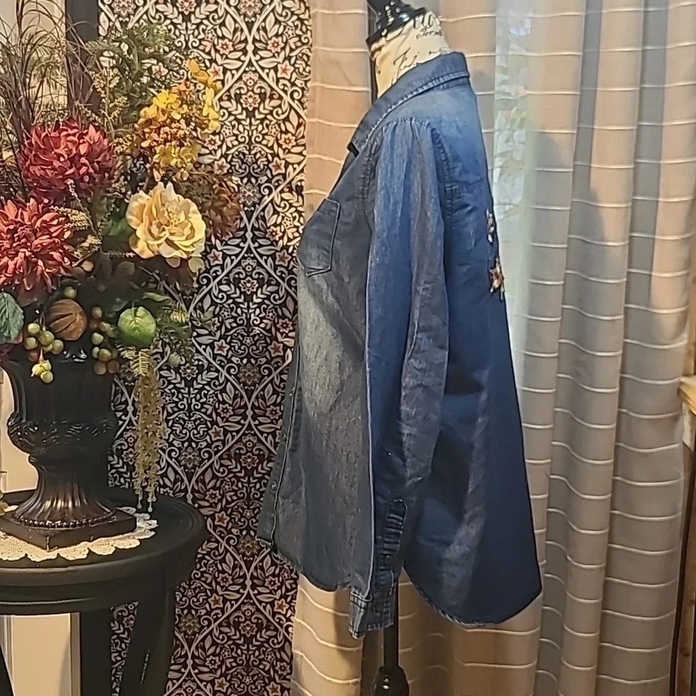 Pollyanna & Esther button front denim shirt